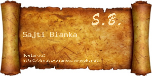 Sajti Bianka névjegykártya