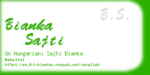 bianka sajti business card